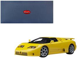 Bugatti EB110 SS Super Sport Giallo Bugatti 1/18 Model Car by Autoart - Yellow With Silver Wheels