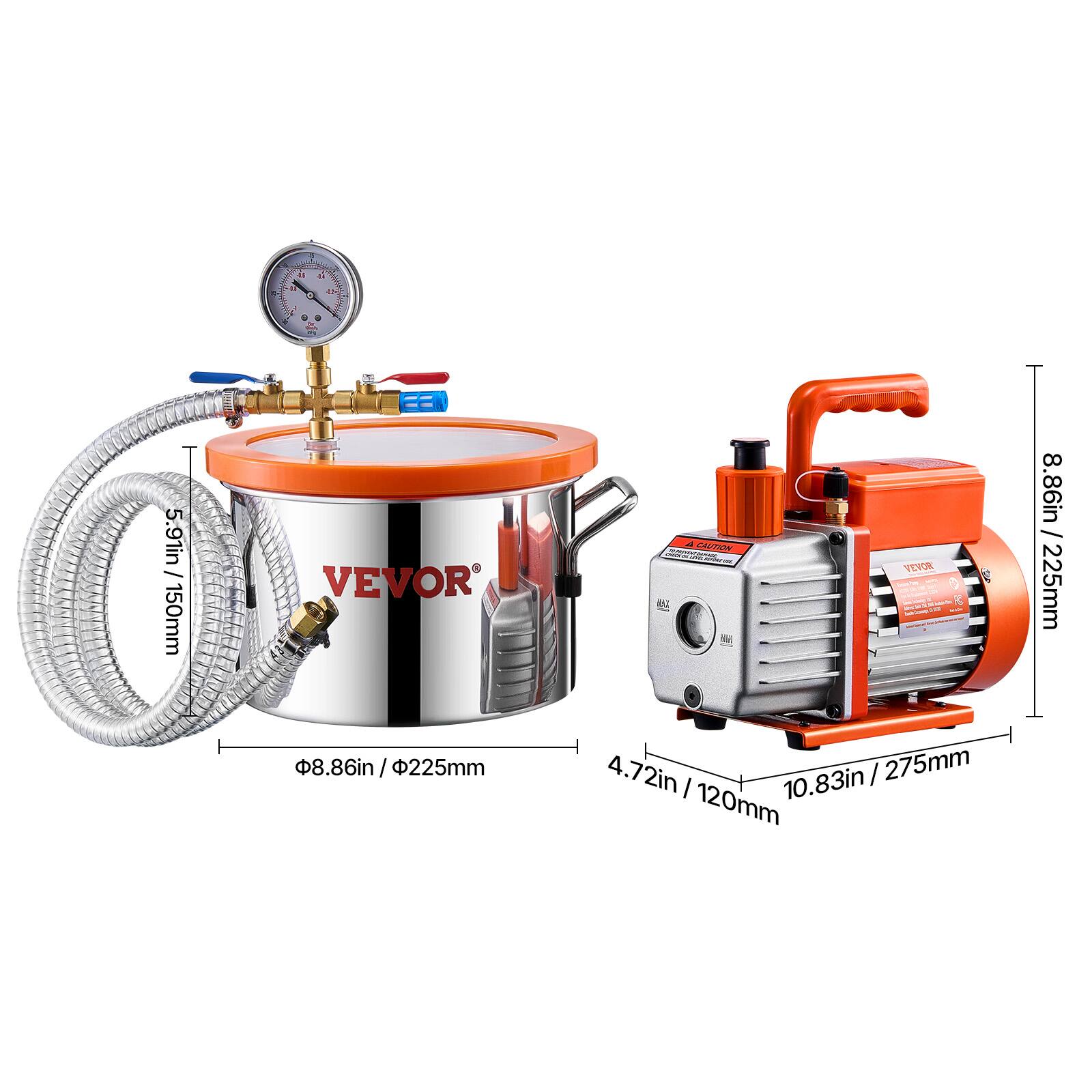 1 F La E 1 A. a - 5.91in / 150mm VEVOR 8.86in 6in / 225mm / 8.86in B Ad T VVOR - 8.86in/225mm - 4.72in 10.83in/275mm / 275mm 4.72in/120mm