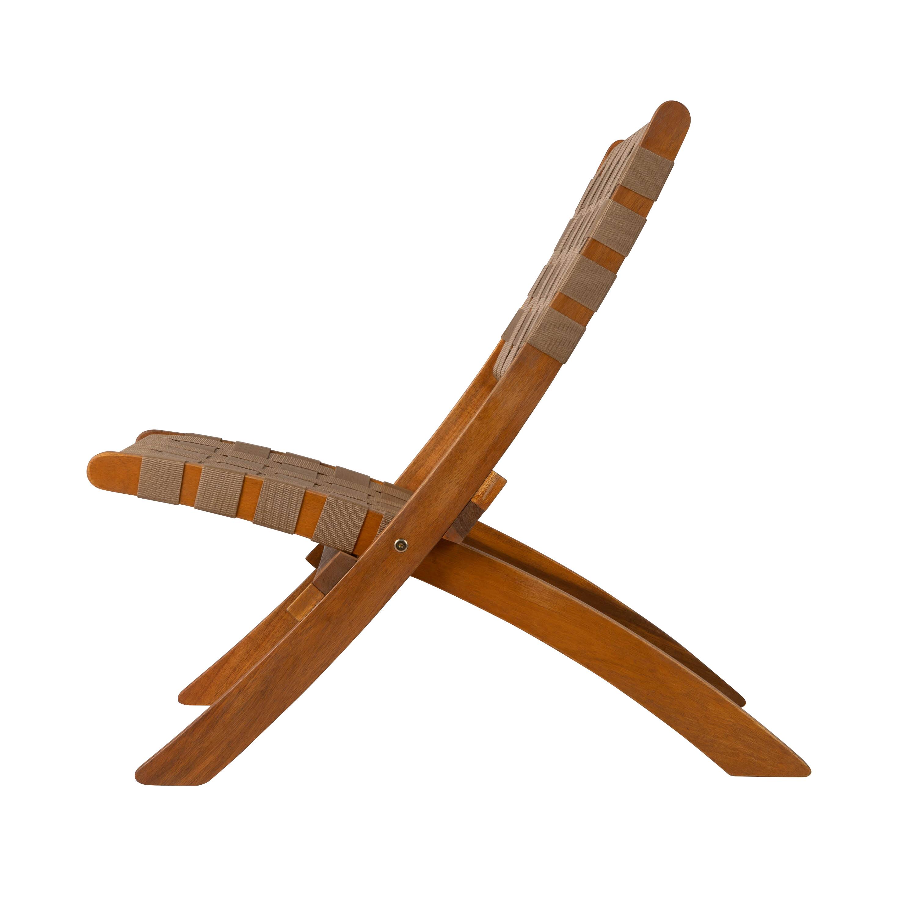 Patio Sense Indoor and Outdoor Folding Sava Chair Brown 64098