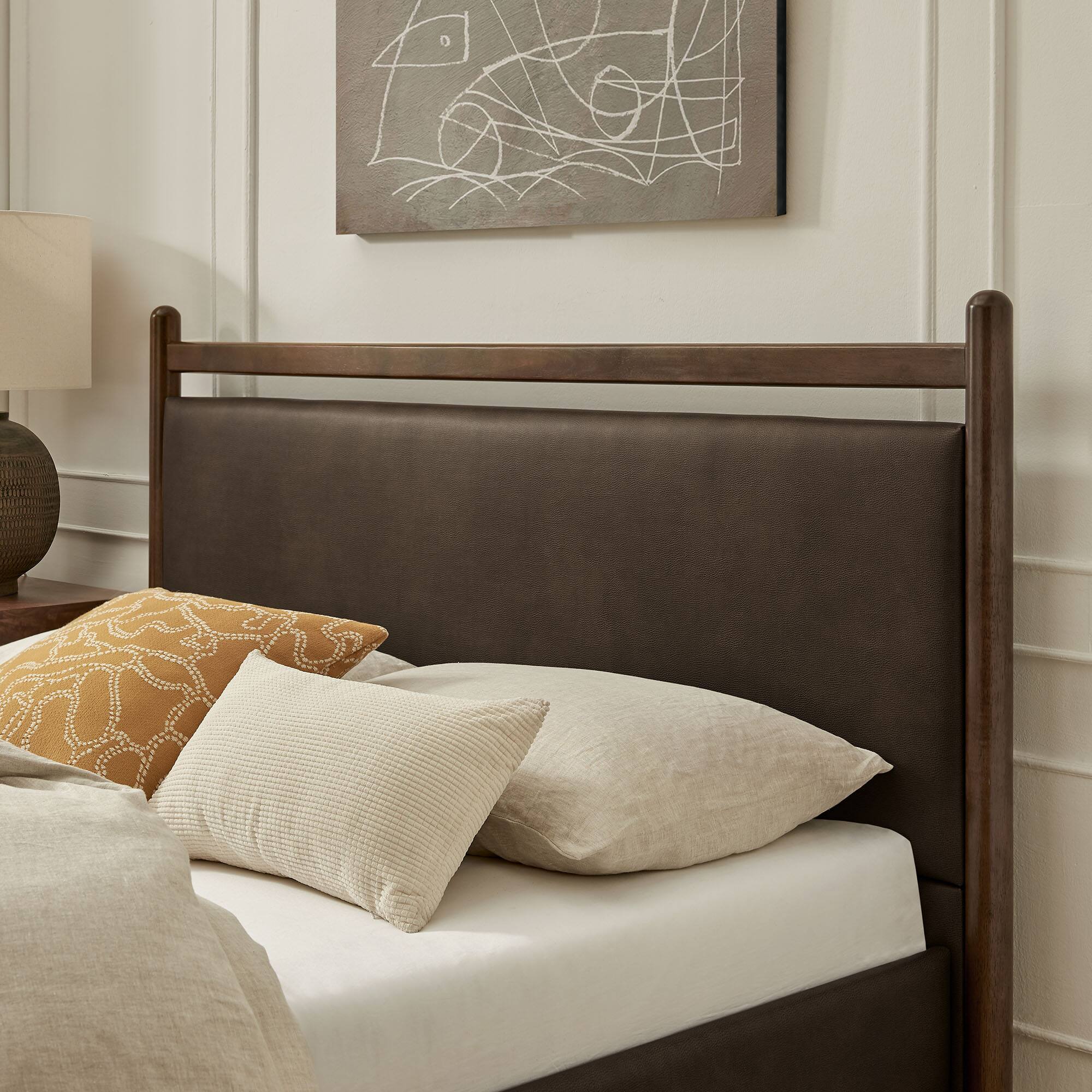 Alt View 1. Modway - Ginny Platform Bed Frame by Modway - Wenge Mushroom.