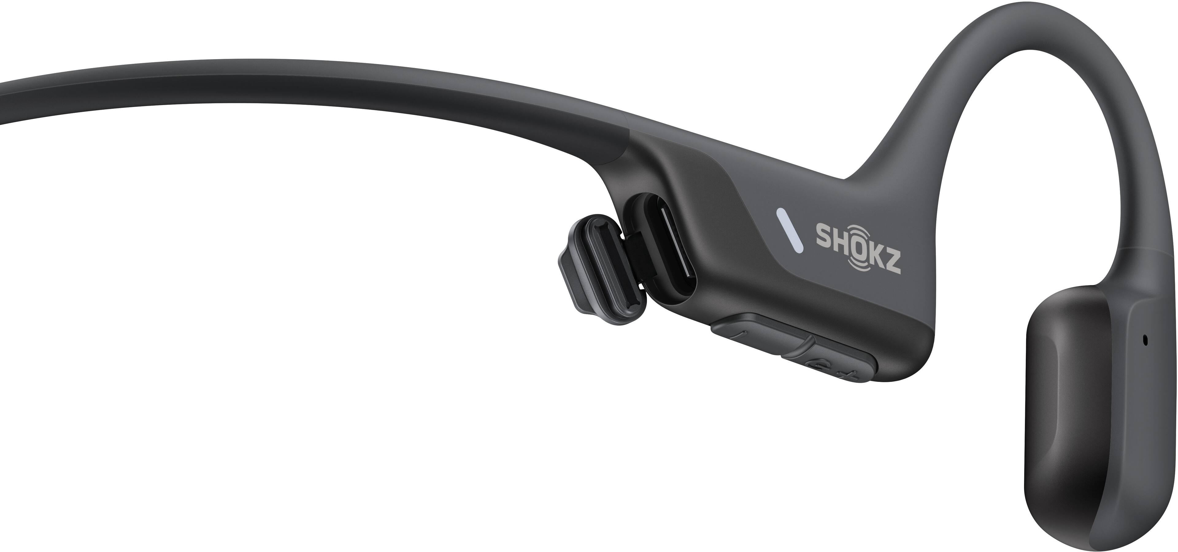 Alt View 2. Shokz - OpenRun Air 2 Wireless Bone Conduction Open-Ear Bluetooth Sports Headphones - Black.