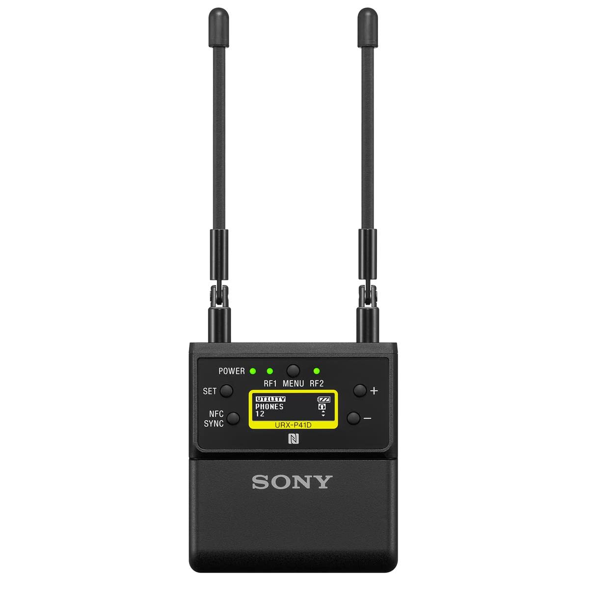 POWER RF1 MENU RF2 SET UTILTV C2 PHONES S O NFC 1 12 SYNC URX-P41D N + - SONY