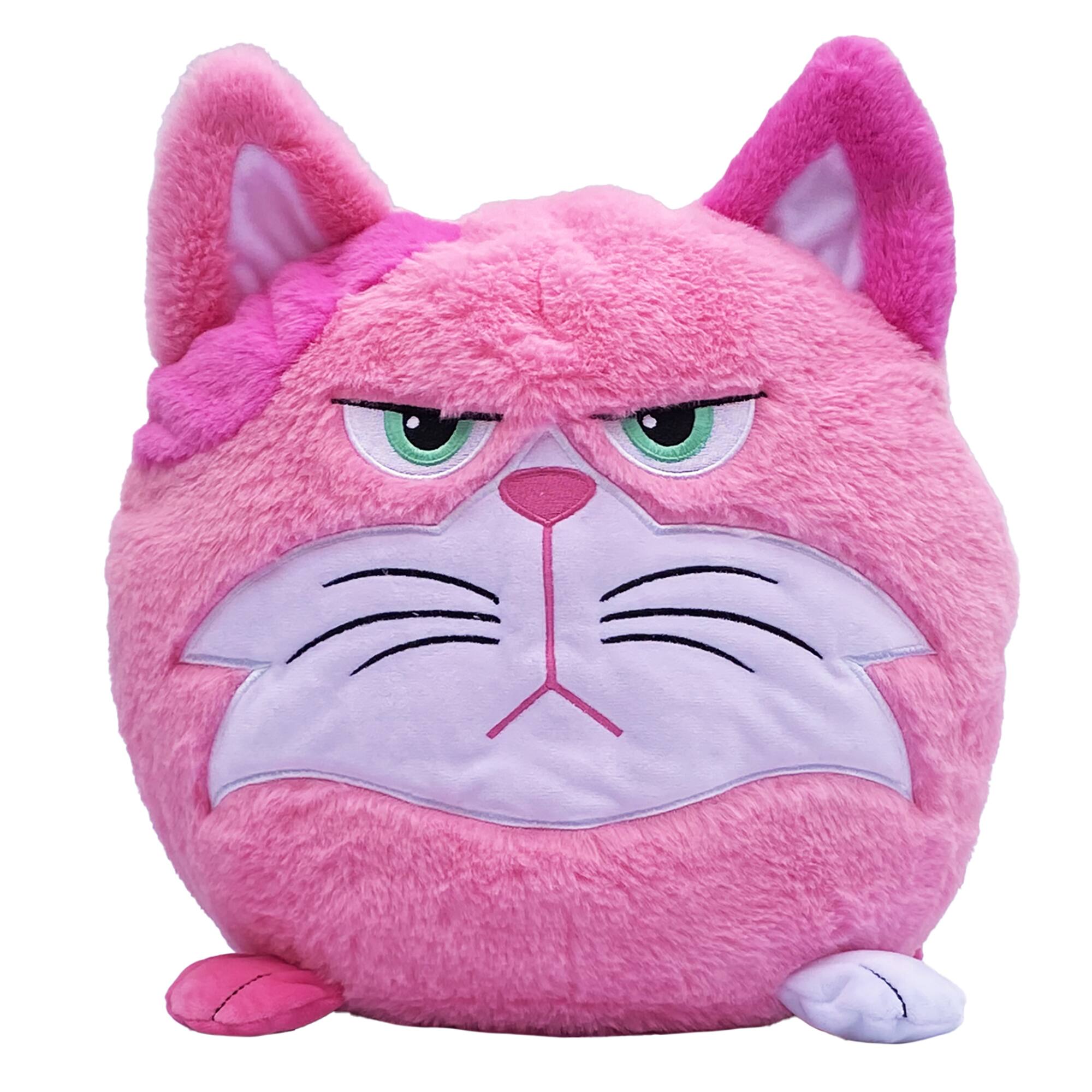 Front. Hangry Petz - Hangry Petz: Lucy Pink Cat - 12" Animal Plush.