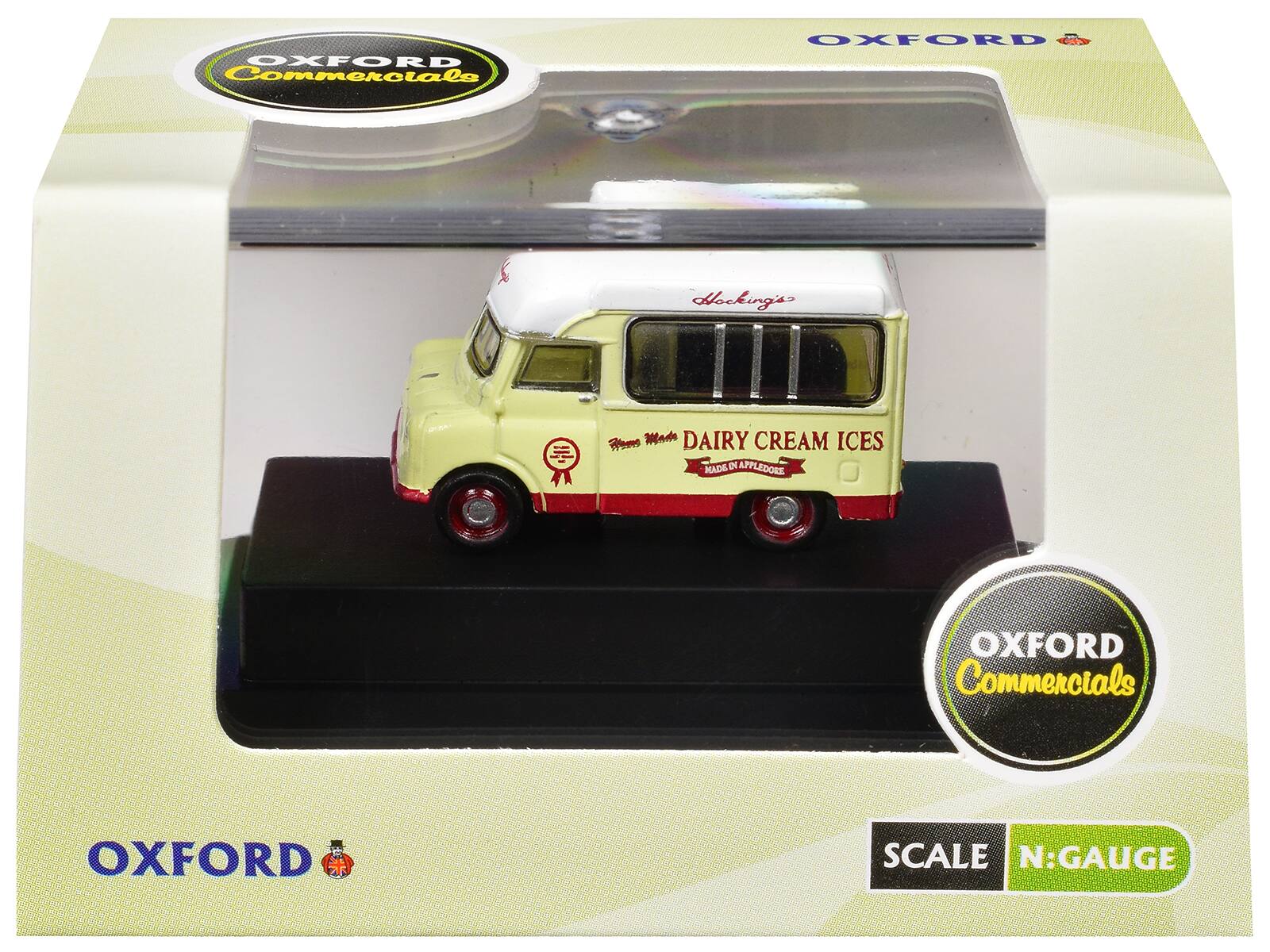 OXFORD Commercials  
OXFORD Hocking's  
Hm Made  
DAIRY CREAM ICES  
MADE IN APPLEDORE  
OXFORD Commercials  
OXFORD  
SCALE N:GAUGE