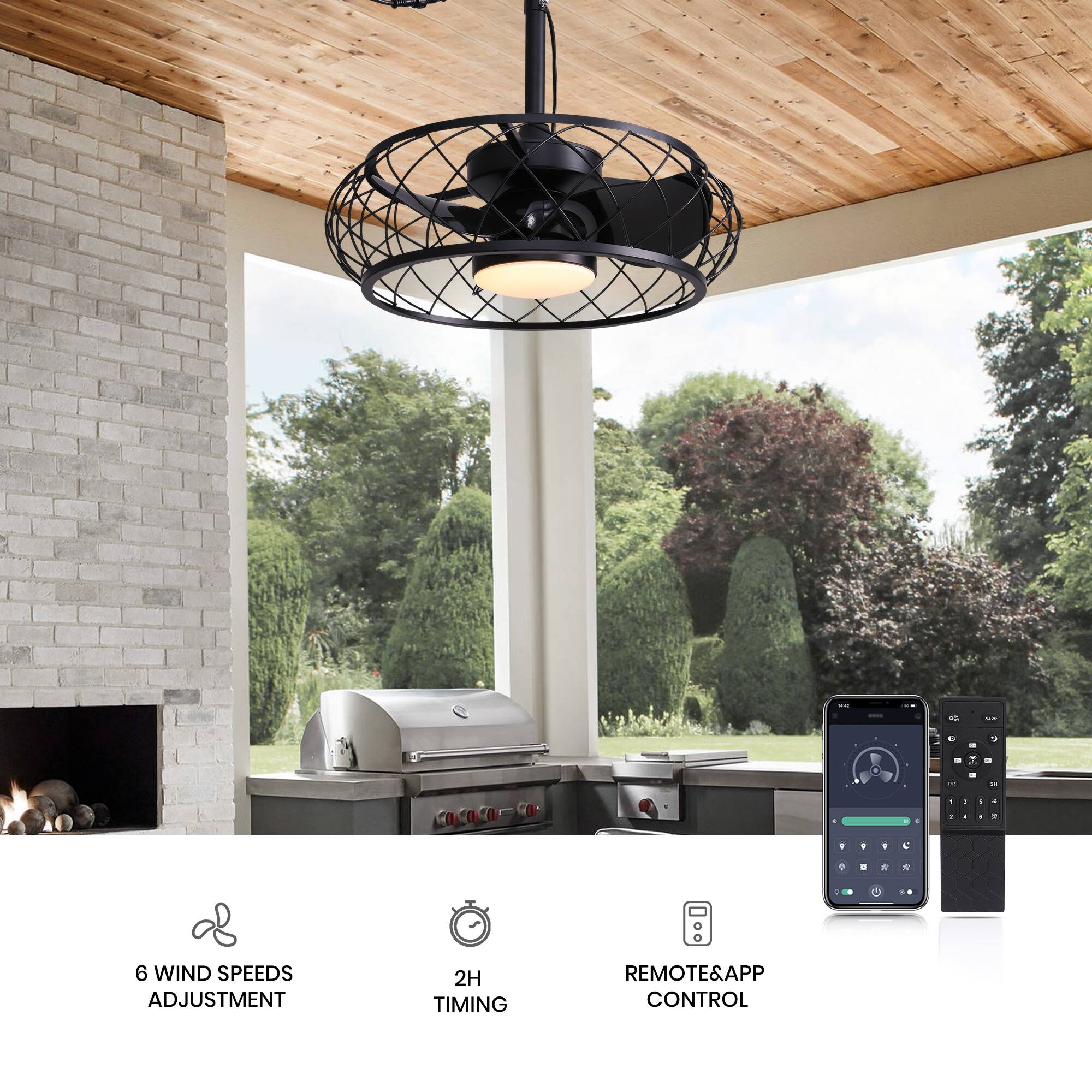 - 6 WIND SPEEDS ADJUSTMENT
- 2H TIMING
- REMOTE&APP CONTROL