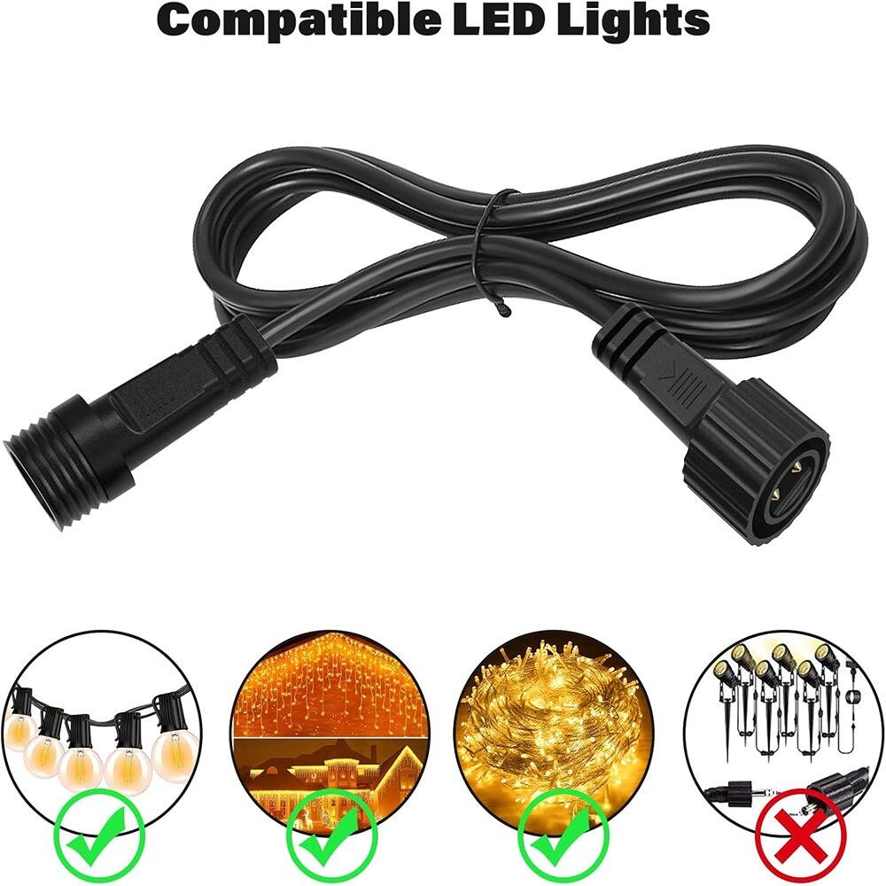 Compatible LED Lights

- LED String Lights
- LED Bulbs
- LED Christmas Lights
- Not Compatible with Incandescent Bulbs