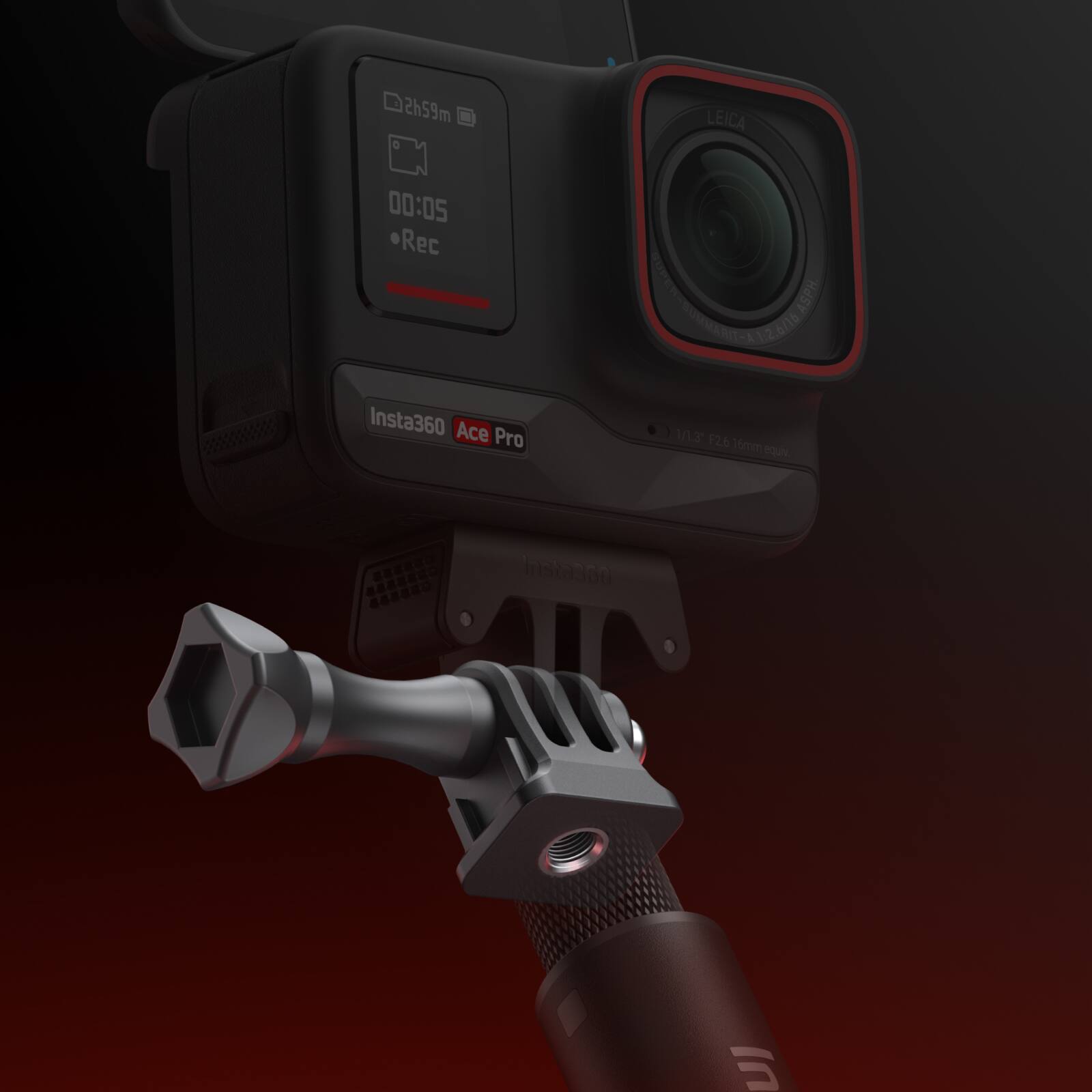 Alt View 12. Insta360 - 3-Prong to 1/4" Adapter - Black.