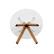 Alt View Zoom 30. Walker Edison - Mid-Century Modern Minimalist Round Dining Table - White.