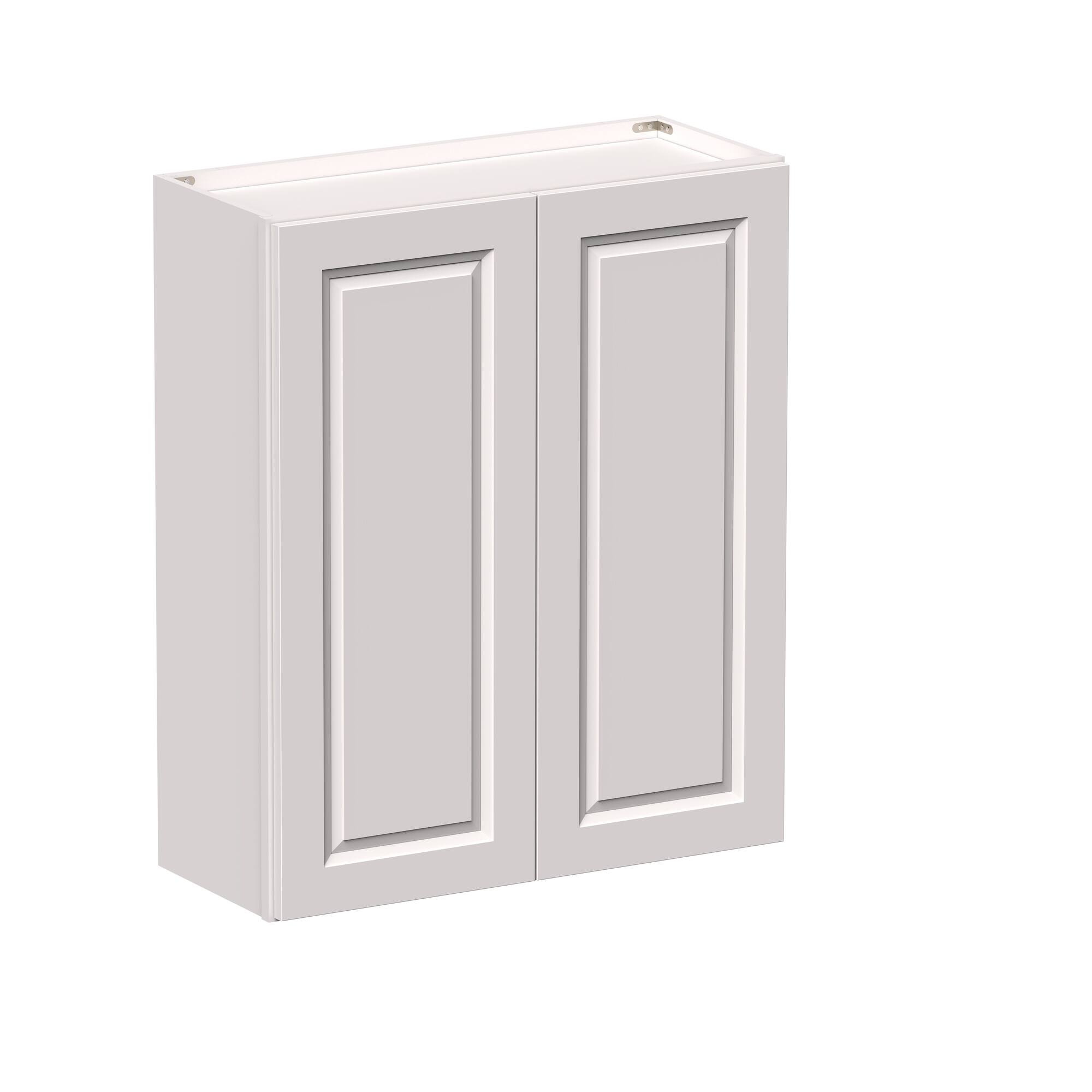 Angle. Boyel Living - 30-in W x 36-in H x 12-in D Shaker RTA Kitchen Wall Cabinet with Soft-Close Doors - Glacier White.