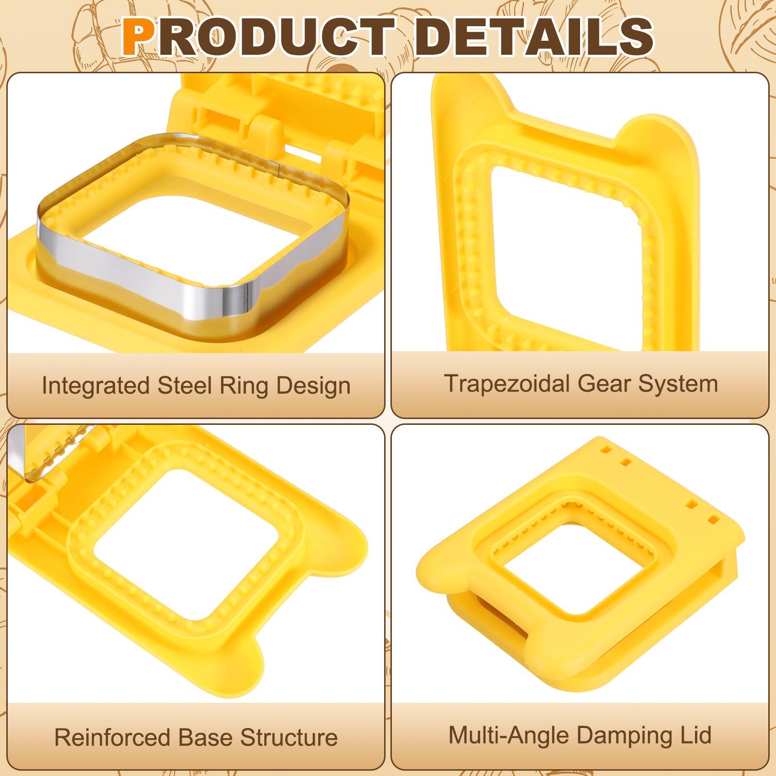 PRODUCT DETAILS

- Integrated Steel Ring Design
- Trapezoidal Gear System
- Reinforced Base Structure
- Multi-Angle Damping Lid