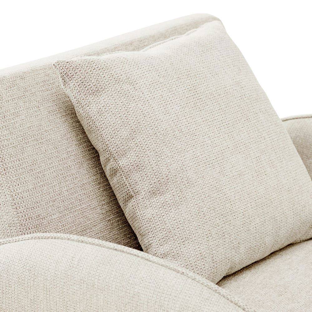 Back. Kadyn - 3-in-1 Multi-Functional Sleeper Chair, Built-In Computer Board and USB Charging Ports, Creamy White - White.