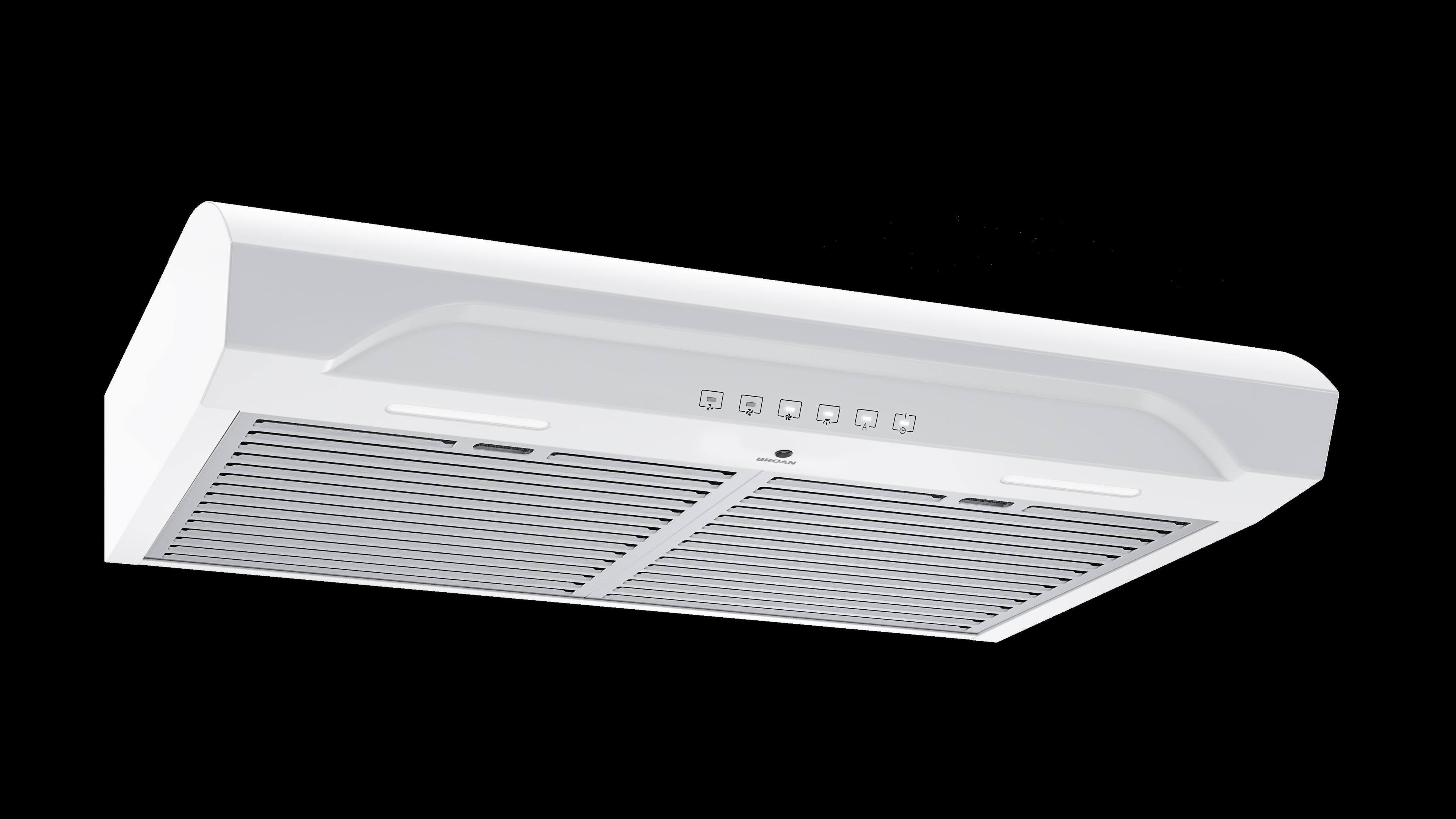 Alt View 1. Broan - Alta 30-Inch 490 MAX Blower CFM 1.0 Sones White Range Hood - White.