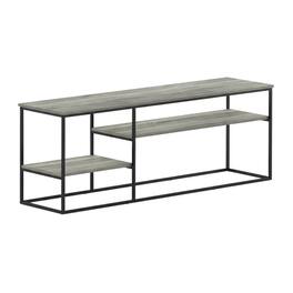 FurniFact - Modern TV Stand for 65 Inch TV with Wood Construction and Elegant Grey Finish - Gray