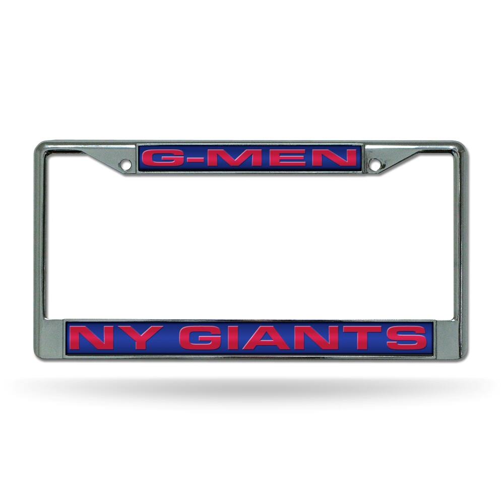 New York NY G-Men Giants Chrome Metal Laser Cut License Plate Frame
