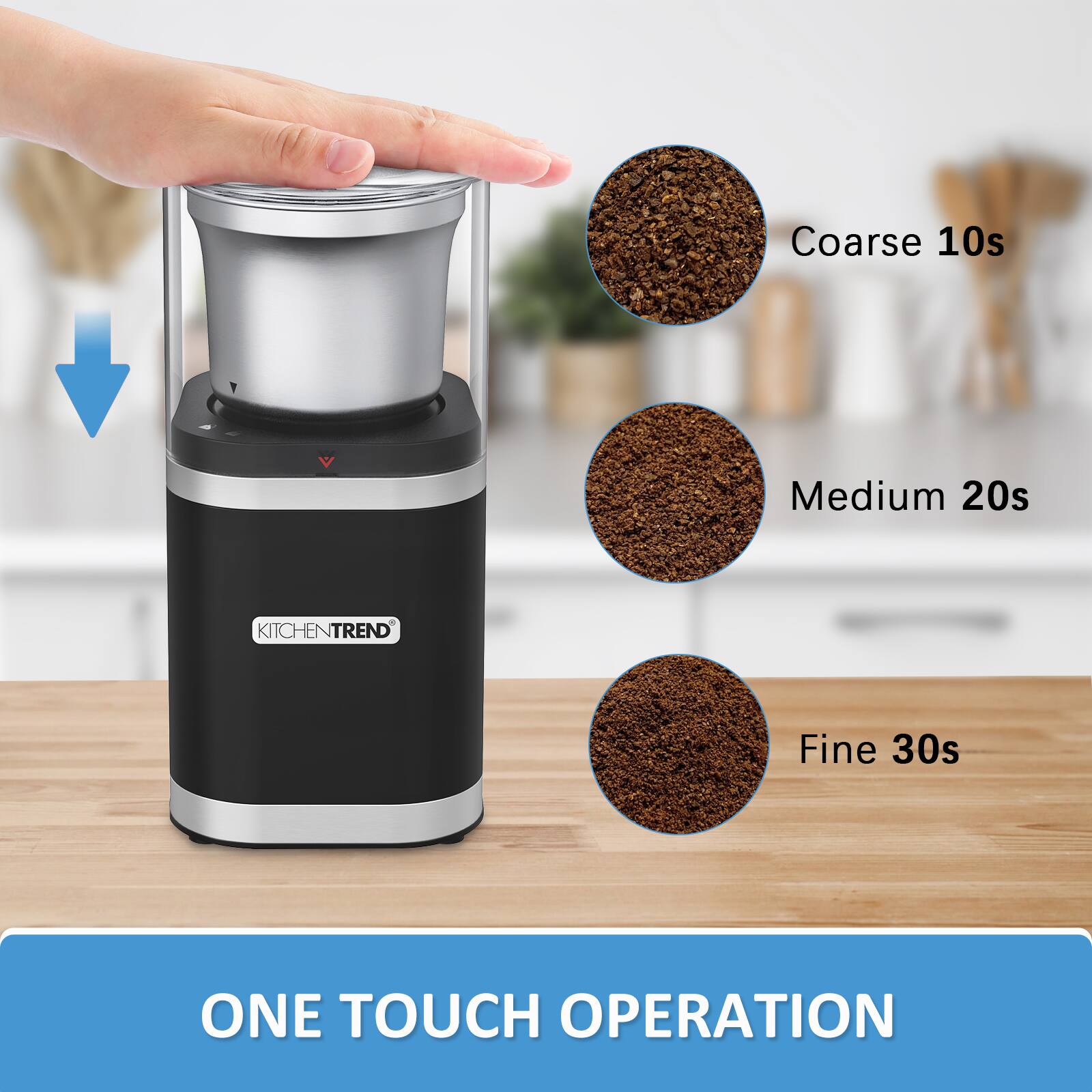 Coarse 10s  
Medium 20s  
Fine 30s  

ONE TOUCH OPERATION