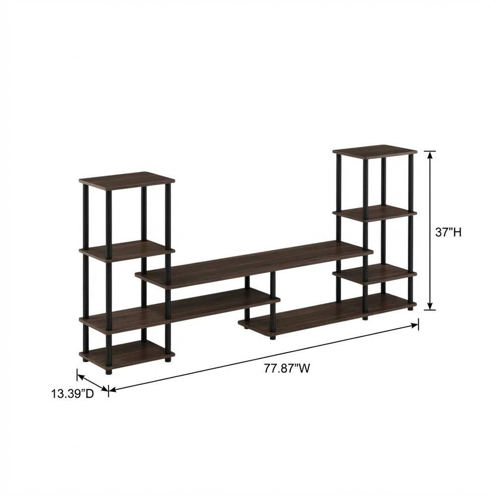 FurniFact - Modern Entertainment Center/Black with Spacious Shelves and Storage - Espresso price history on PriceWatchPro