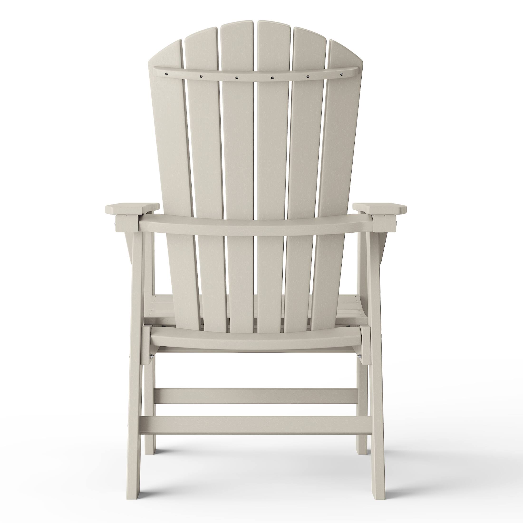 Back. WestinTrends - WestinTrends Dylan Outdoor Patio Shell-back Adirondack Dining Chair Weather Resistant - Sand.