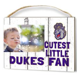 Jardine - James Madison Dukes 8'' x 10'' Cutest Little Weathered Logo Clip Photo Frame - White