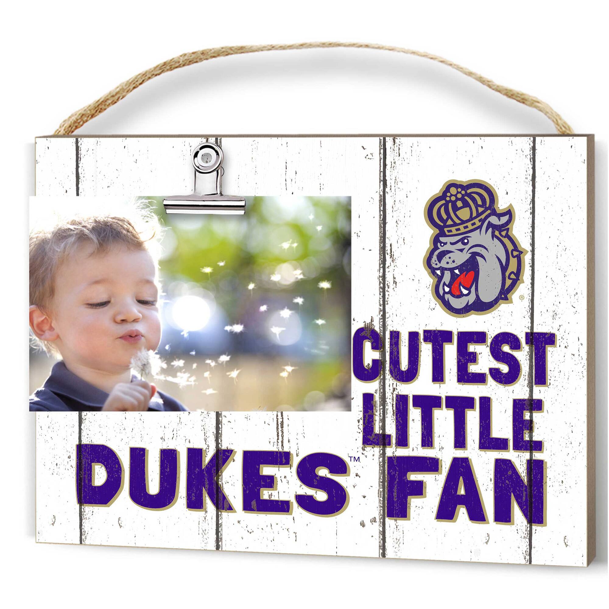 James Madison Dukes 8'' x 10'' Cutest Little Weathered Logo Clip Photo Frame