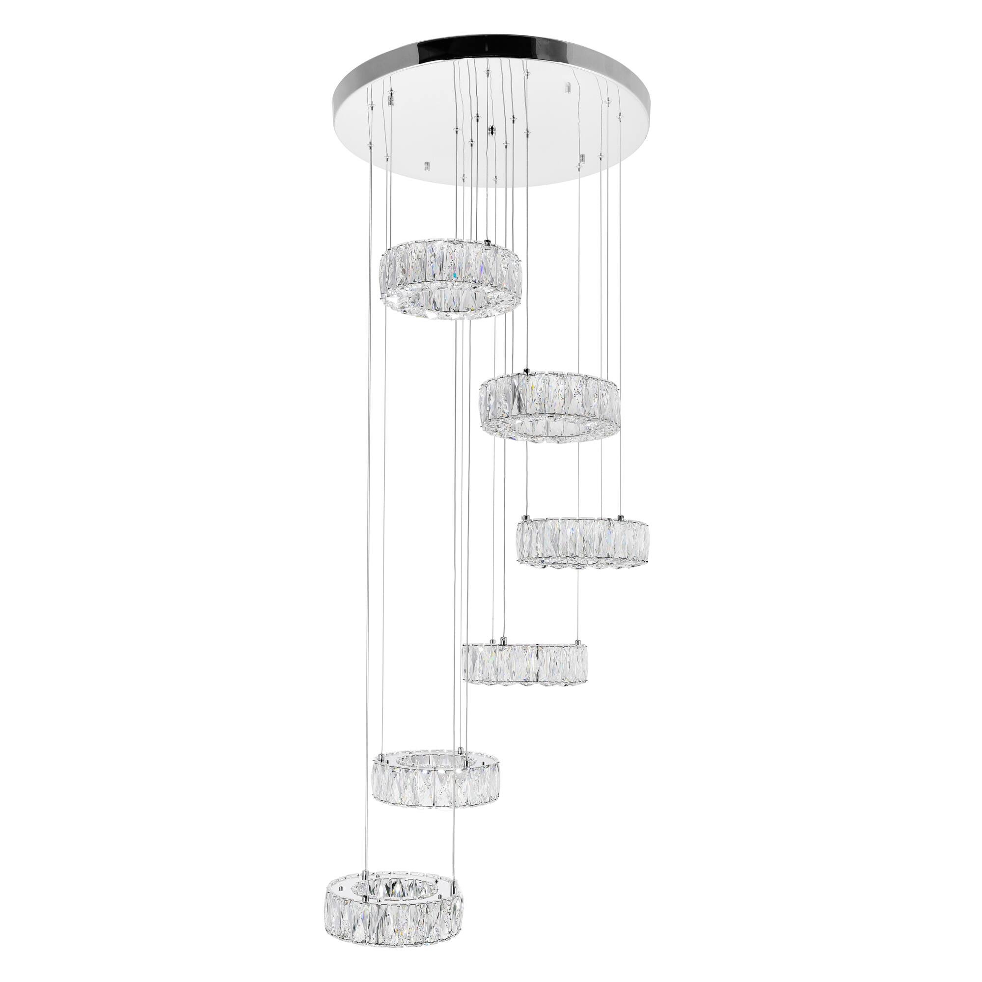 Alt View 1. CWI Lighting - Madeline LED Chandelier With Chrome Finish - Chrome.