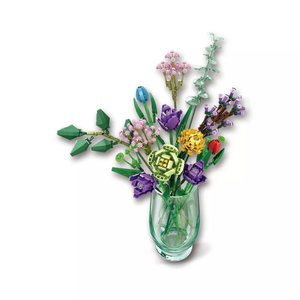 Alt View 1. Contixo - Contixo Tulip Bouquet Floral Building Blocks Set.