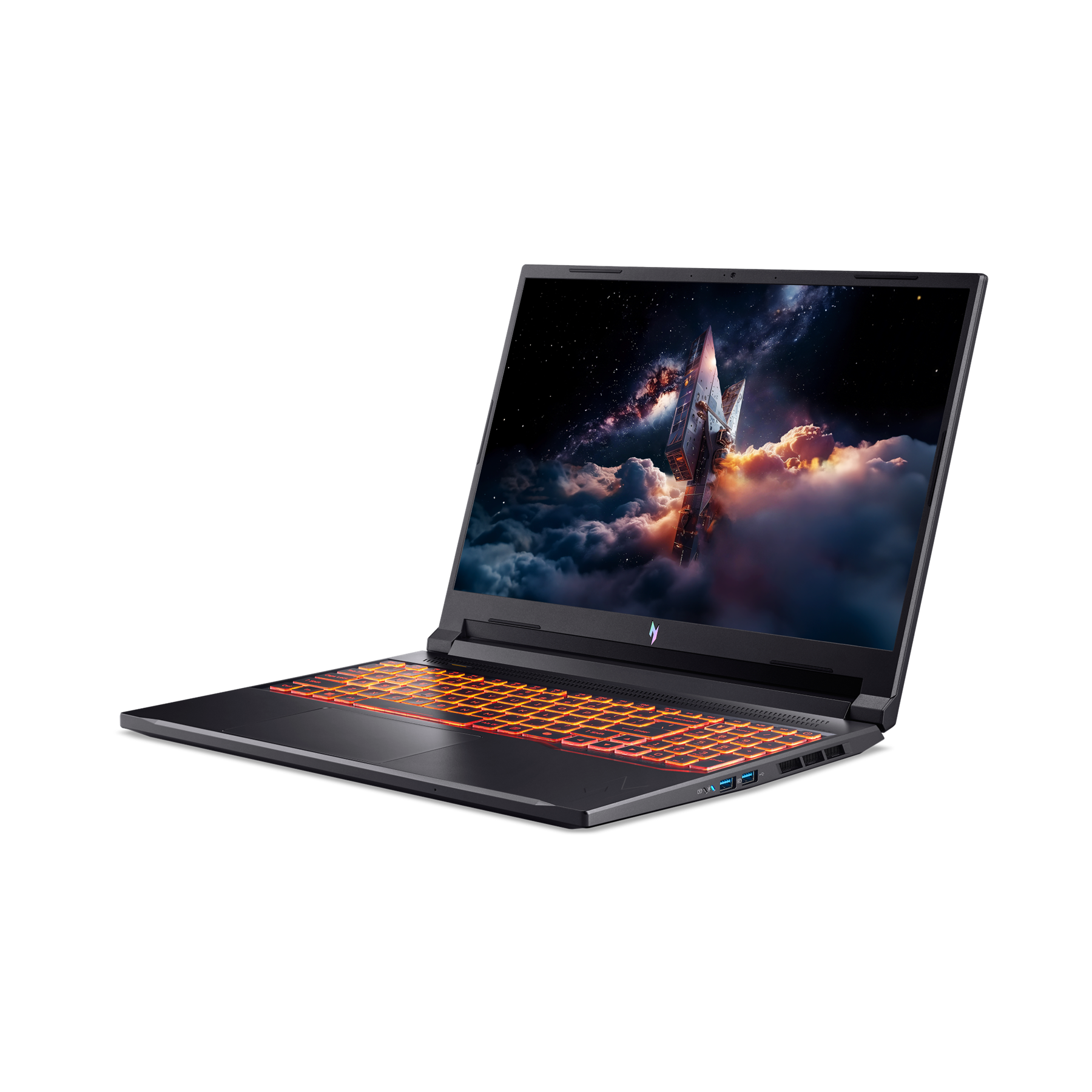 Left. Acer - Nitro V 16" WUXGA IPS Gaming Laptop ANV16-72-541D 180Hz NVIDIA GeForce RTX 5050 16GB RAM 512GB Storage - Black.