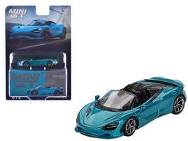 McLaren 750S Spider Belize Limited Edition 1/64 Diecast Model Car by Mini GT - Blue Metallic