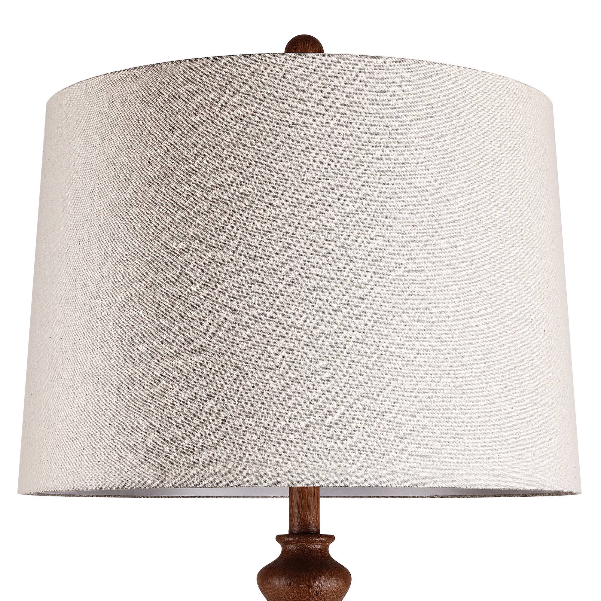 Back. partphoner - Dark Brown Turned Wood Floor Lamp - Brown.