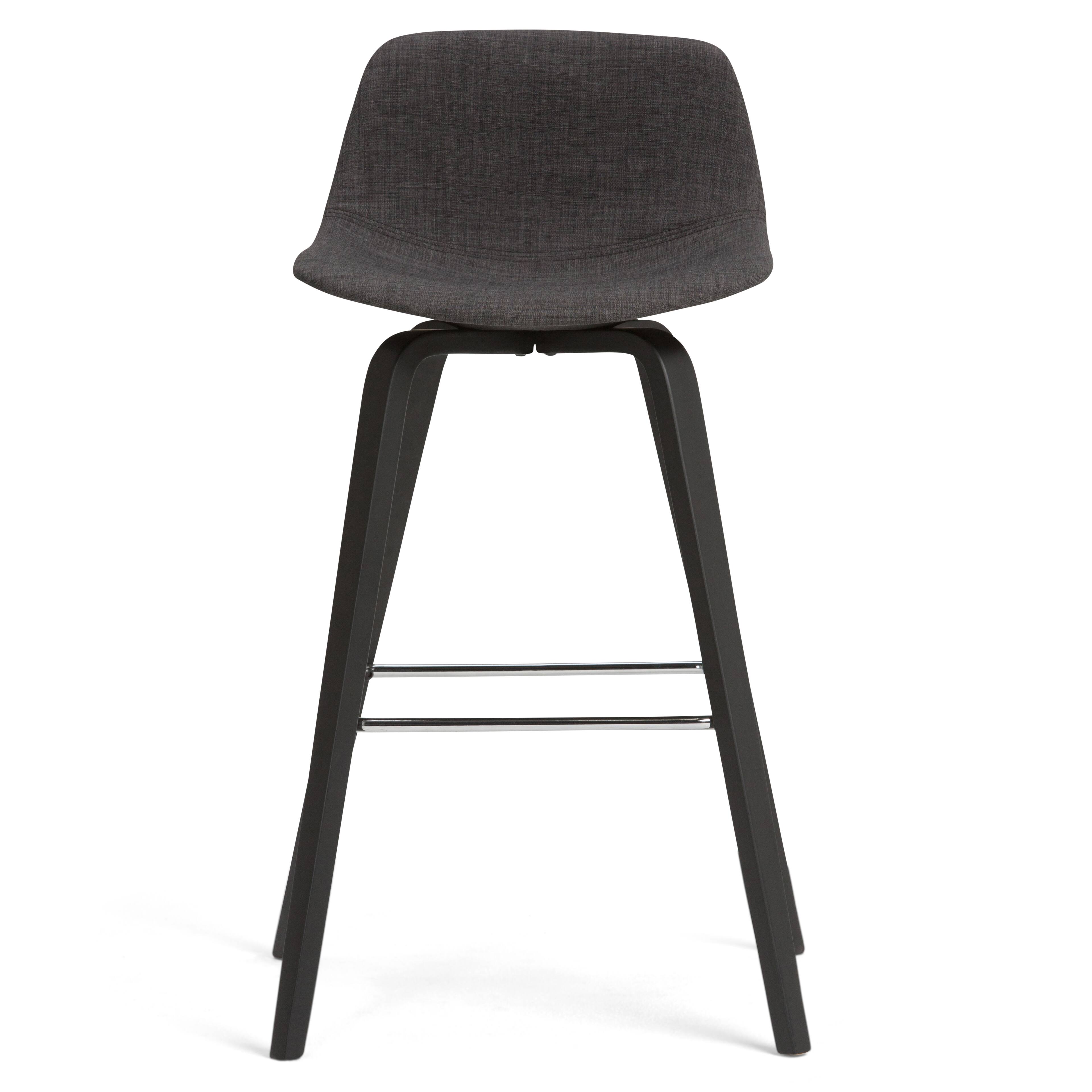 Simpli Home Randolph Bentwood Counter Height Stool (Set of 2) Charcoal