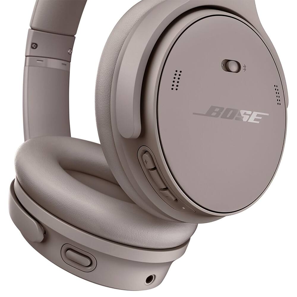 Back. Bose - QuietComfort Wireless Over-Ear Bluetooth Headphones + 26-Month Extended Warranty Protection - Sandstone.