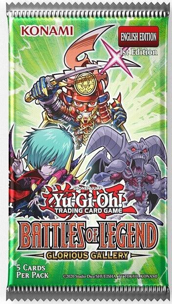 KONAMI ENGLISH EDITION 1st Edition SHONEN JUMP Yu-Gi-Oh! TRADING CARD GAME BATTLES OF LEGEND GLORIOUS GALLERY 5 CARDS PER PACK 2020 Studio DiceSHUEISHA IV TOKYO KONAMI