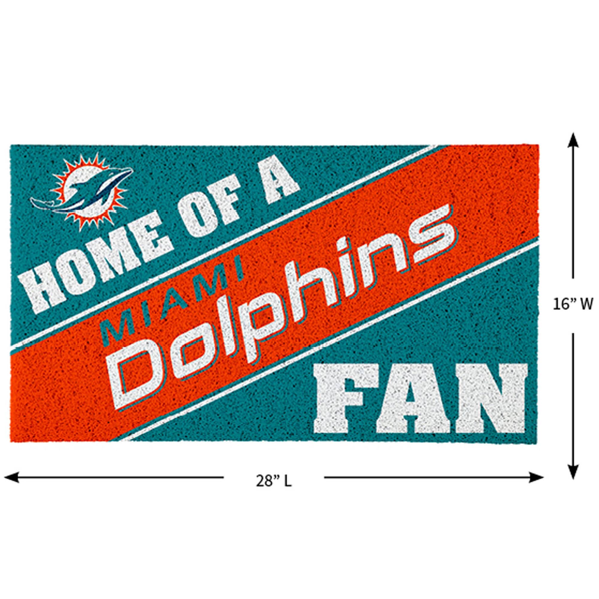 A Home of a Miami Dolphins Fan 16" W 28" L
