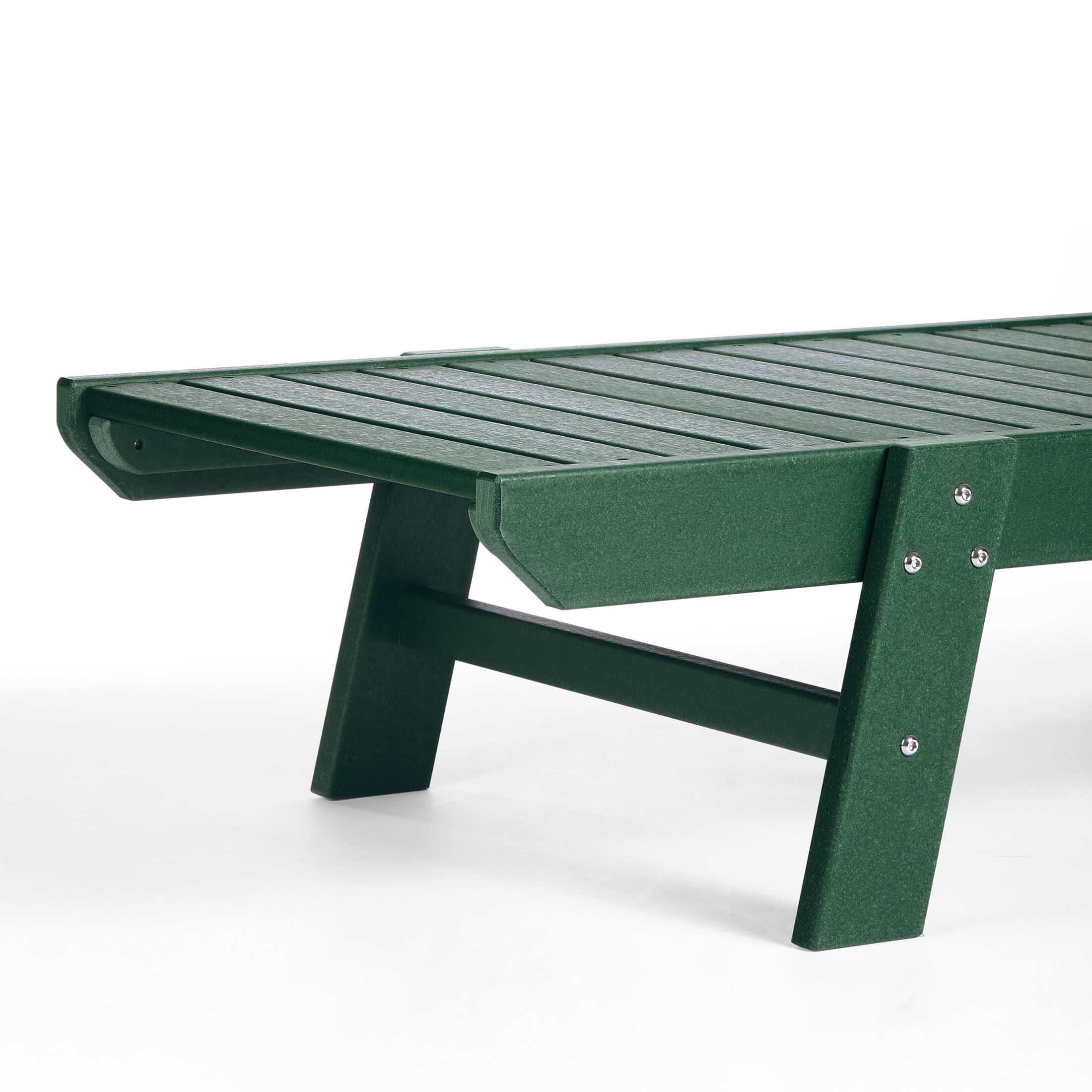 Alt View 4. WestinTrends - WestinTrends Malibu Poly Reclining Chaise Lounge - Dark Green.