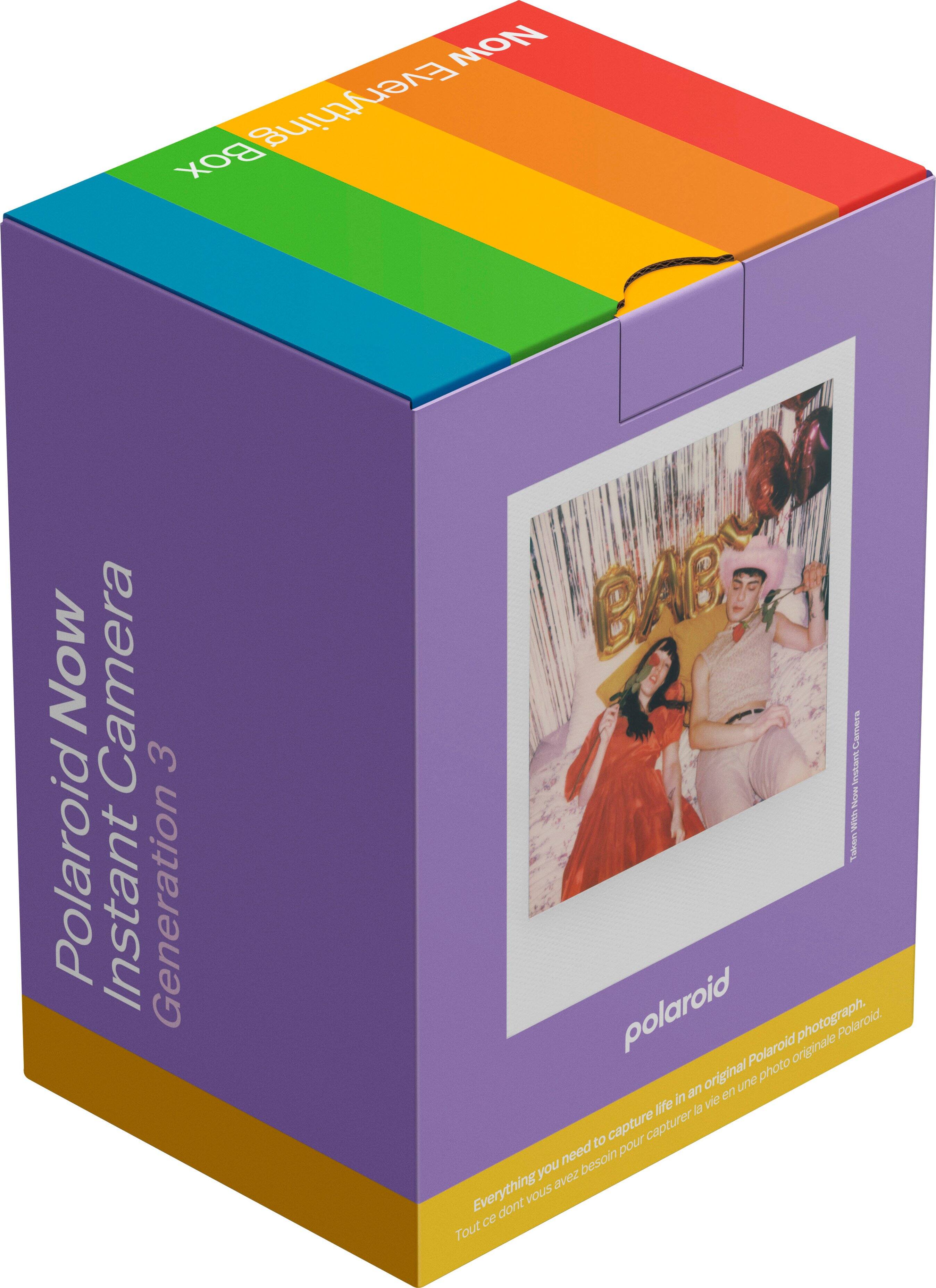 The text on the image reads: "Now Camera 3 Polaroid Instant Generation BABT Cameras instant 1eces TakenWith polaroid Polaroid originale photograph. Polaroid. original une photo en an e) life la ve to capture capturer need pour you besoin avez Everything dont Vous ce Tout."

Corrected text: "Now Camera 3 Polaroid Instant Generation BABT Cameras instant 1eces TakenWith polaroid Polaroid originale photograph. Polaroid. original une photo en an e) life la ve to capture capturer need pour vous besoin avez Everything dont Vous ce Tout."

The corrected text is in French, and it is a description of a Polaroid instant camera.