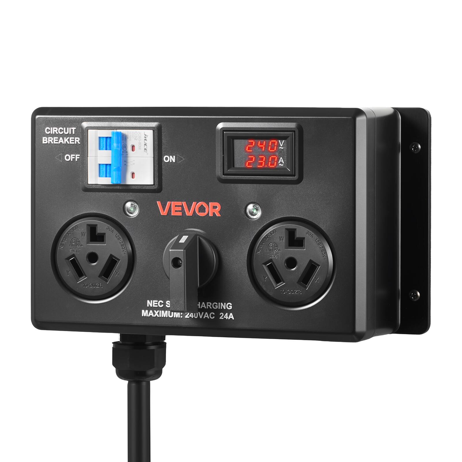 CIRCUIT BREAKER OFF  
JIUCE ON  
240V 23.0A  
HARN Y  
W  
30Y 128 4092/021 X  
VEVOR  
W  
304 25 29014  
13-2028  
NEC S HARGING MAXIMUM: 240VAC 24A  
10-0028