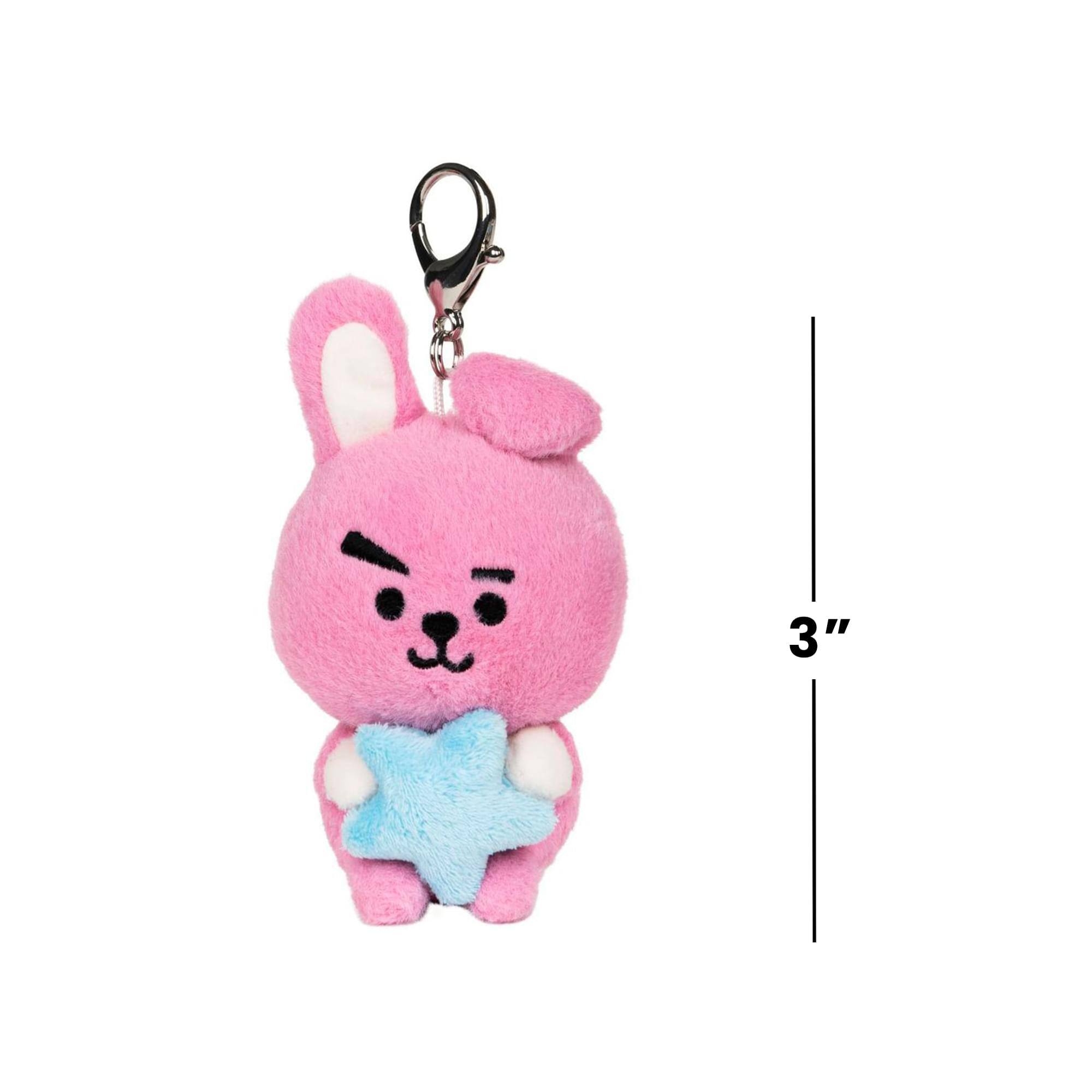 Alt View 2. Gund - Line Friends BT21 3 Inch Bumble Buddy Plush Clip | Cooky - Pink.