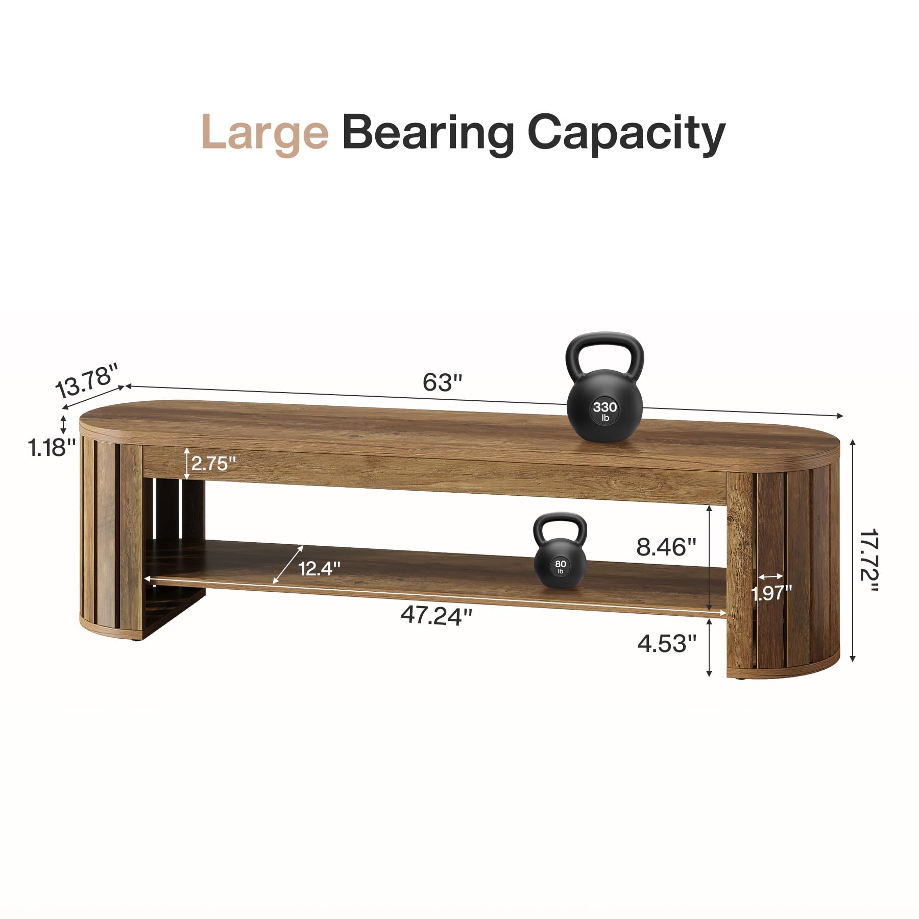 Large Bearing Capacity

13.78"  
1.18"  
2.75"  
12.4"  
63"  
47.24"  
80  
330  
8.46"  
4.53"  
1.97"  
17.72"