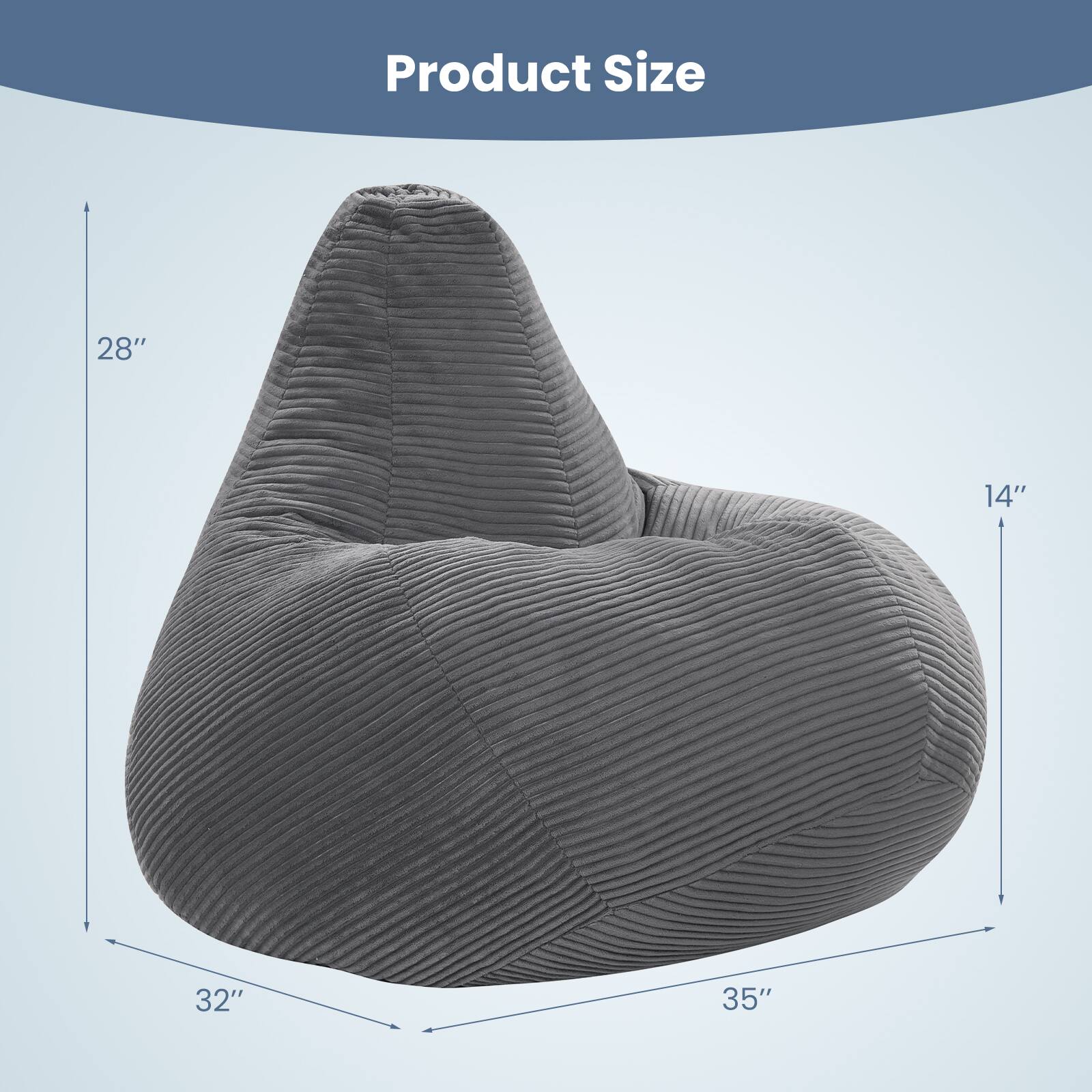 Product Size

28"  
14"  
32"  
35"