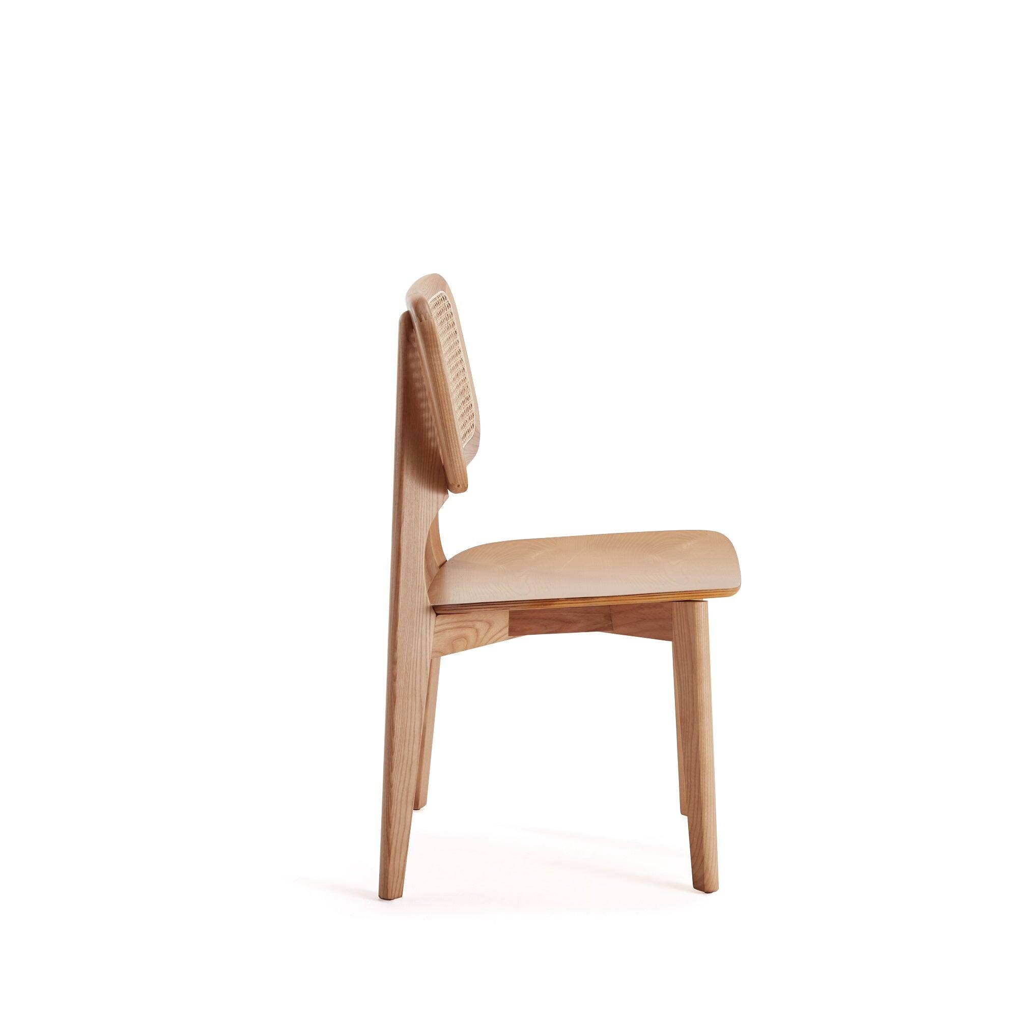 Alt View 1. Manhattan Comfort - Versailles Industry Chic Wood Dining Chair - Set of 2 - Natural.