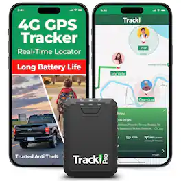 Tracki - Pro GPS Tracker for Vehicles - Magnetic Waterproof 4G LTE Car Tracker, Long-Life Battery (Subscription Required) - Black