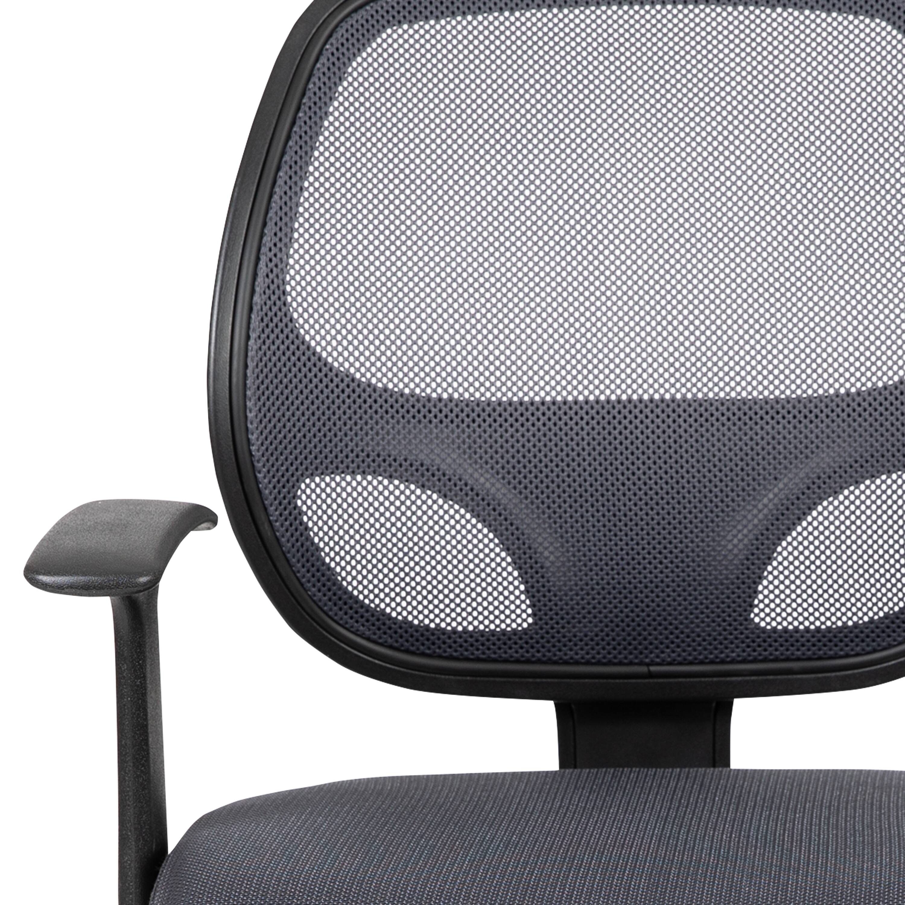 Alt View 10. Emma + Oliver - Mid-Back Mesh Swivel Ergonomic Task Office Chair - Arms - Gray.