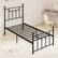 Alt View 1. Costway - Twin Size Metal Bed Frame with Headboard Under-bed Storage Mattress Foundation - Black.