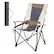 Front. Costway - Camping Folding Chair w/ Cup Holder 330 LBS Load Capacity for Picnic Camping - Brown, White.