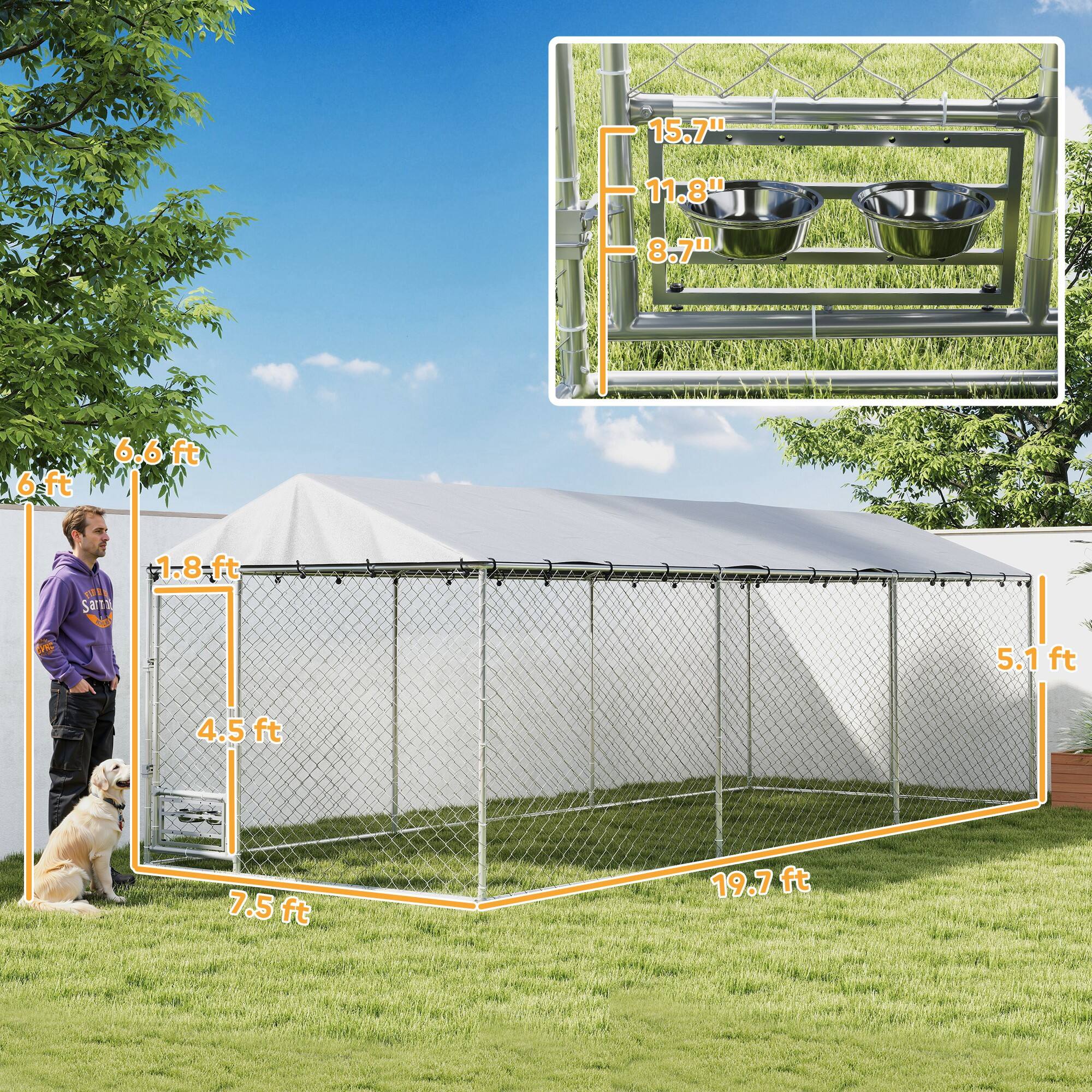 15.7"  
11.8"  
8.7"  
6 ft  
6.6 ft  
1.8 ft  
5.1 ft  
4.5 ft  
7.5 ft  
19.7 ft