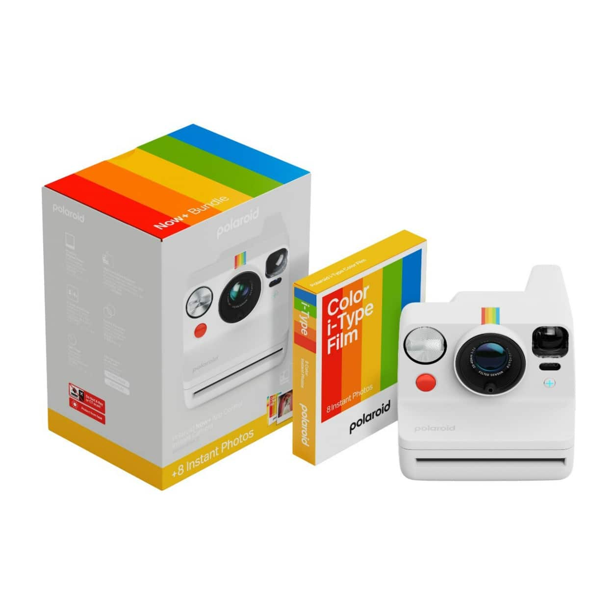 Polaroid - Now Plus Generation 3 Instant Camera with Color Film Bundle - White