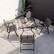 Back. Costway - Patio Folding Dining Chairs Set of 4 with Cozy Seat Fabric & Heavy-Duty Metal Frame - Grey.