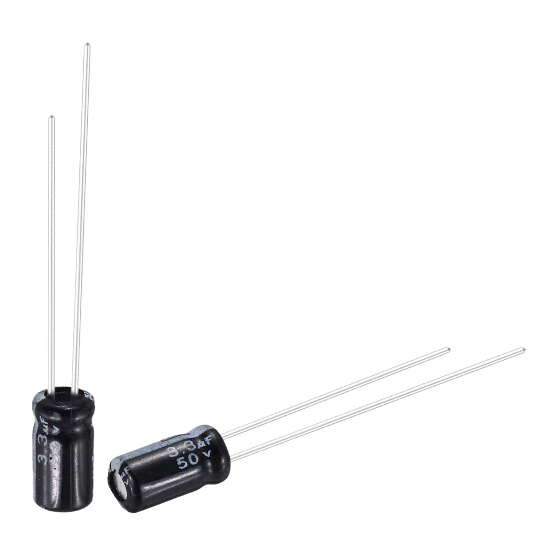 Unique Bargains - 3.3uF 50V 4x7mm Electrolytic Capacitor, Radial Leads Aluminum, 50pcs, 105C High Temp for TVs, LCD Monitor, VCD - Black price history on PriceWatchPro