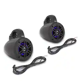 Pyle - Waterproof Marine Wakeboard Tower Speakers - Black