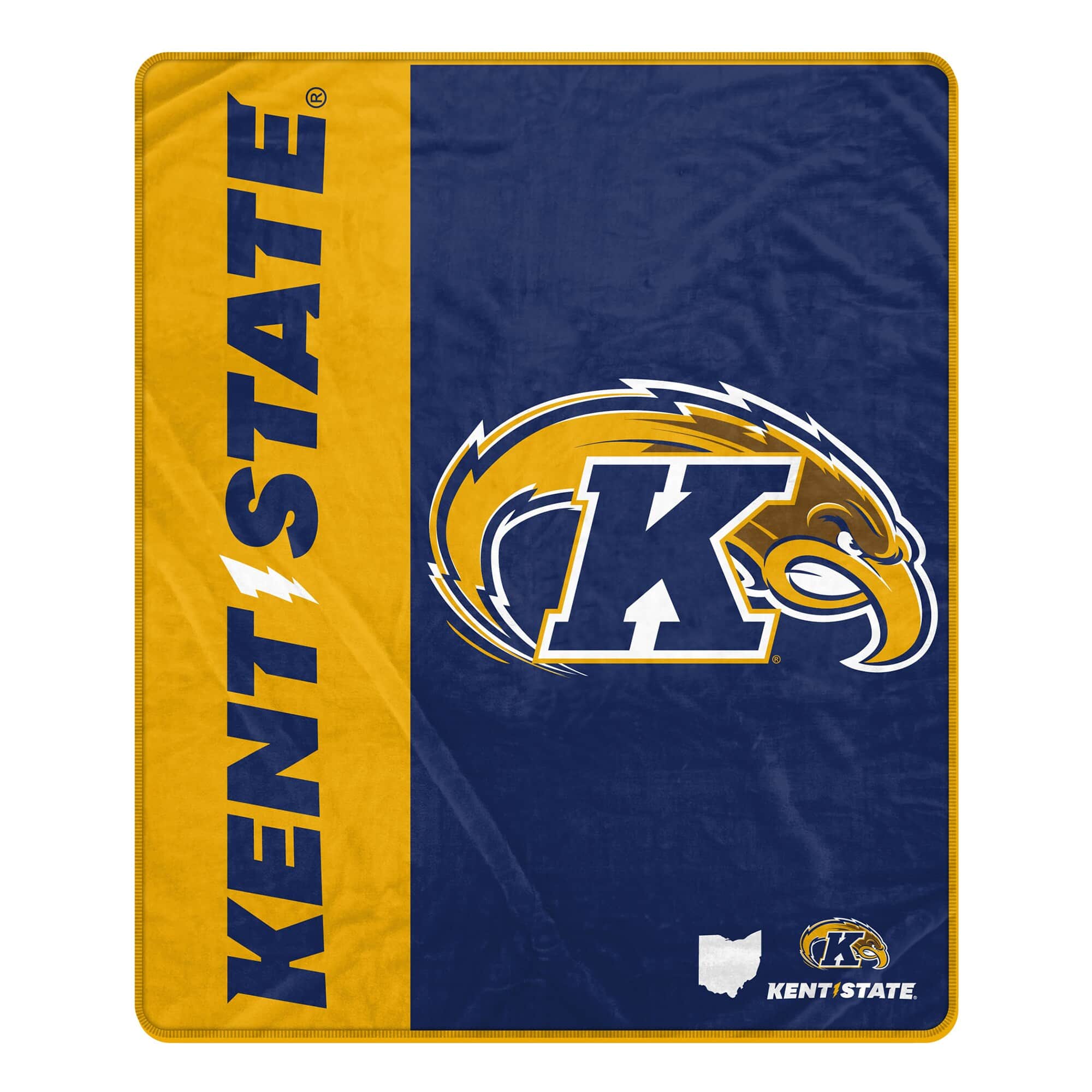 Pegasus - Kent State Golden Flashes 50" x 60" Endzone Ultra Soft Throw Blanket - Multicolor