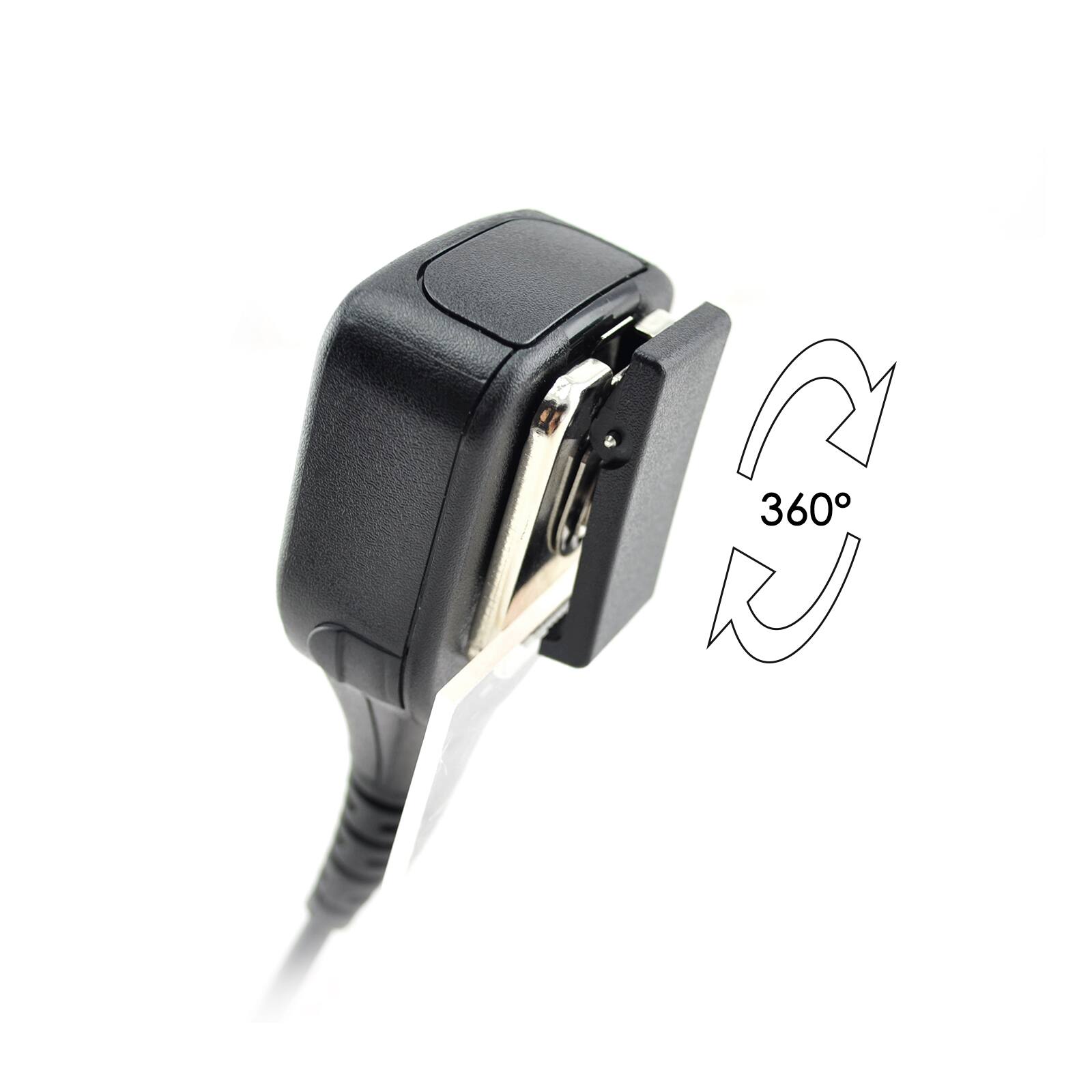 Back. ProMaxPower - PTT Shoulder Speaker Mic for Motorola HT750, HT1250, & Other Radios - Black.